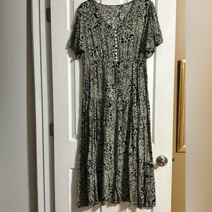 Two Stylish Patterned midi Dresses